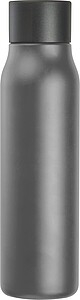 Drinking bottle with carabiner, 600ml, anthracite