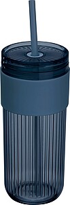 Drinking cup with straw, 660 ml, navy heather