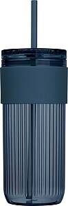 Drinking cup with straw, 660 ml, navy heather