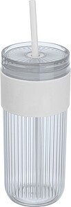 Drinking cup with straw, 660 ml, white