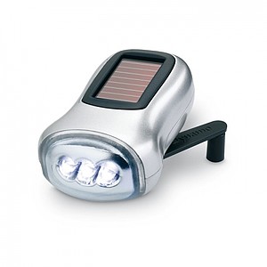 Dual powered dynamo torch, matt silver