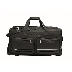 Duffle bag trolley 600D RPET, black