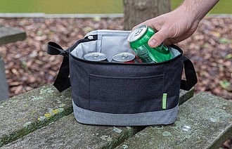 Duo colour RPET cooler bag,grey, grey