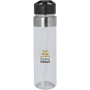 Dylan 650 ml Tritan water bottle with flip spout lid, transparent clear