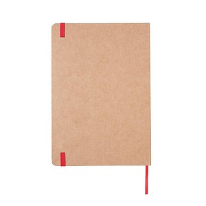 Eco-friendly A5 kraft notebook, red