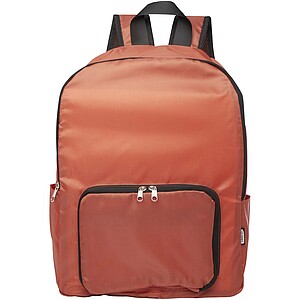EcoFold RPET foldable backpack 15L, brick