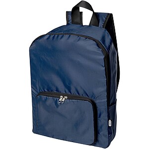 EcoFold RPET foldable backpack 15L, navy