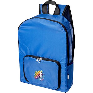 EcoFold RPET foldable backpack 15L, royal blue