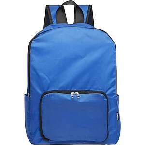 EcoFold RPET foldable backpack 15L, royal blue