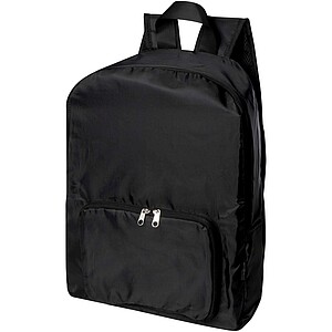 EcoFold RPET foldable backpack 15L, solid black
