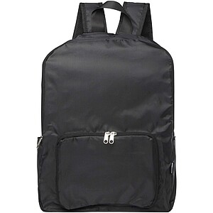 EcoFold RPET foldable backpack 15L, solid black