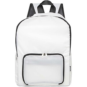 EcoFold RPET foldable backpack 15L, white