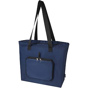 EcoFold RPET foldable tote bag 16L, navy