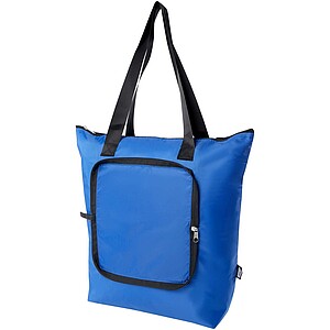 EcoFold RPET foldable tote cooler bag 15L, royal blue