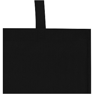 EcoSeal GRS recycled nonwoven convention tote bag 6L, solid black