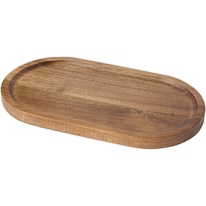 Edge acacia wood serving tray, wood
