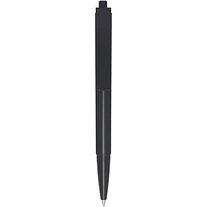 Elsa recycled plastic ballpoint pen (blue ink), solid black