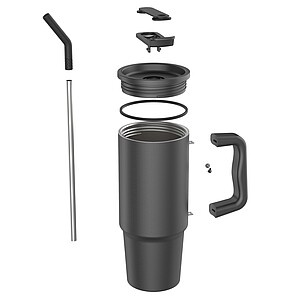 Embrace deluxe RCS recycled stainless steel tumbler 900ml, black