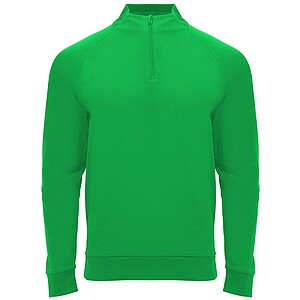 Epiro long sleeve kids quarter zip sweatshirt, green fern, size 10