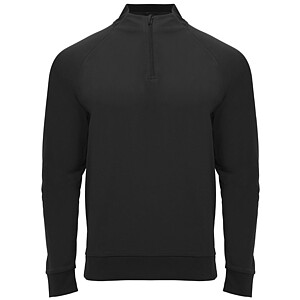 Epiro long sleeve unisex quarter zip sweatshirt, black, size L