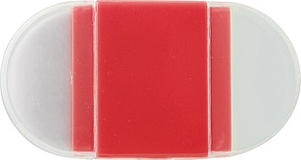 Eraser with pencil sharpener.