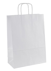 ERNA 24 Papírová taška 24 × 11 × 33 cm, kroucená držadla, bílá