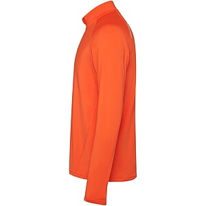 Estambul long sleeve mens half zip sweatshirt, fire orange