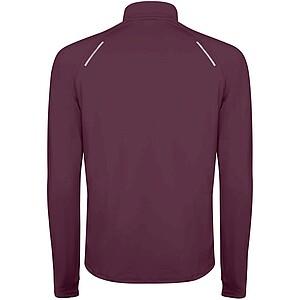 Estambul long sleeve mens half zip sweatshirt, plum red