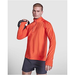 Estambul long sleeve mens half zip sweatshirt, plum red