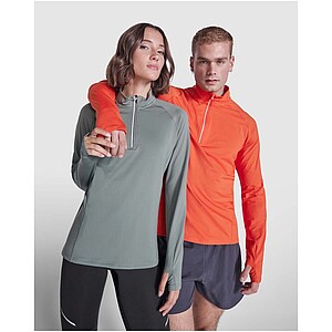 Estambul long sleeve mens half zip sweatshirt, plum red