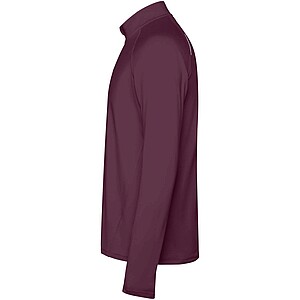 Estambul long sleeve mens half zip sweatshirt, plum red