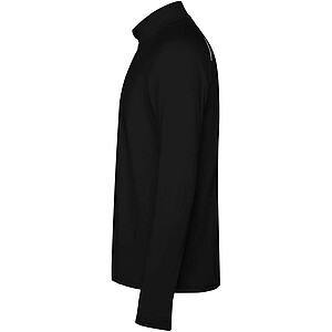 Estambul long sleeve mens half zip sweatshirt, solid black