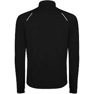 Estambul long sleeve mens half zip sweatshirt, solid black
