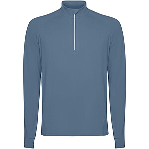 Estambul long sleeve mens half zip sweatshirt, storm blue