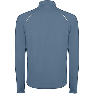 Estambul long sleeve mens half zip sweatshirt, storm blue