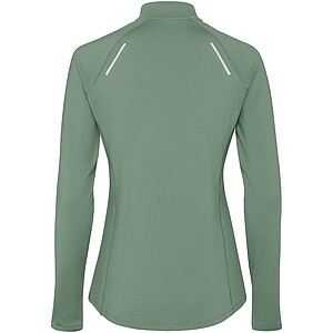 Estambul long sleeve womens half zip sweatshirt, laurel green