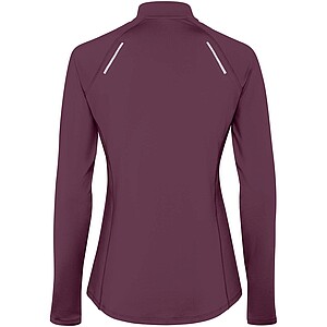 Estambul long sleeve womens half zip sweatshirt, plum red