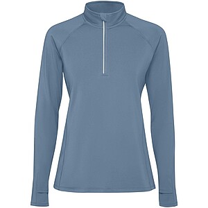 Estambul long sleeve womens half zip sweatshirt, storm blue