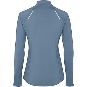 Estambul long sleeve womens half zip sweatshirt, storm blue