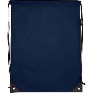 Evergreen GRS recycled non-woven drawstring bag 5L, navy