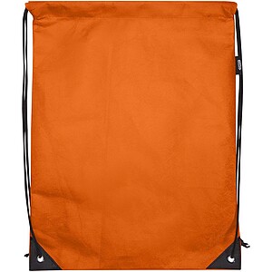 Evergreen GRS recycled non-woven drawstring bag 5L, orange