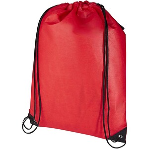 Evergreen GRS recycled non-woven drawstring bag 5L, red