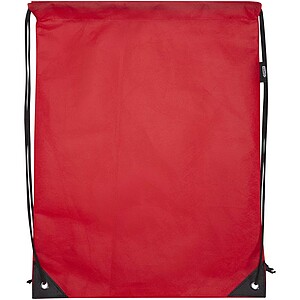 Evergreen GRS recycled non-woven drawstring bag 5L, red