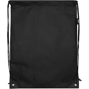 Evergreen GRS recycled non-woven drawstring bag 5L, solid black