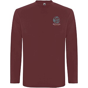 Extreme long sleeve mens t-shirt, berry red