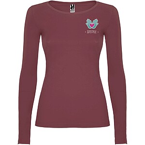Extreme long sleeve womens t-shirt, berry red