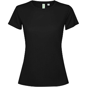 Extreme short sleeve womens t-shirt, solid black