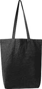 Fairtrade cotton tote with gusset, 180 g/m2, black