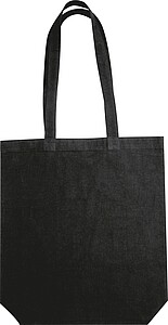 Fairtrade cotton tote with gusset, 180 g/m2, black