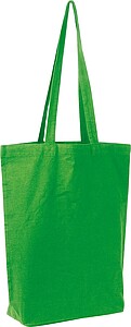Fairtrade cotton tote with gusset, 180 g/m2, green